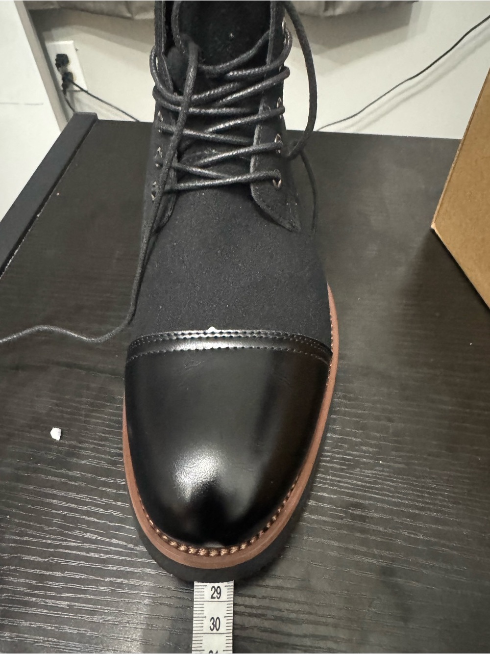 Men's Black Chukka Cap-Toe Boot